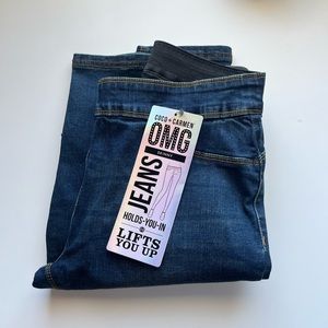 NWT Slimming CoCo+Carmen OMG pull on skinny jeans size M dark wash high waisted